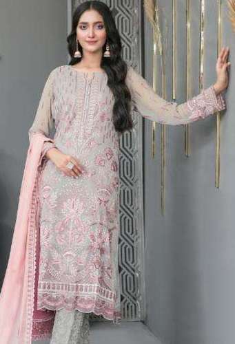 JIAH New Fancy Embroidered Chiffon Shahid Tawakkal